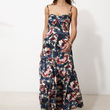 PETAL HAZE | Vestido Midi de tejido italiano con escote bustier