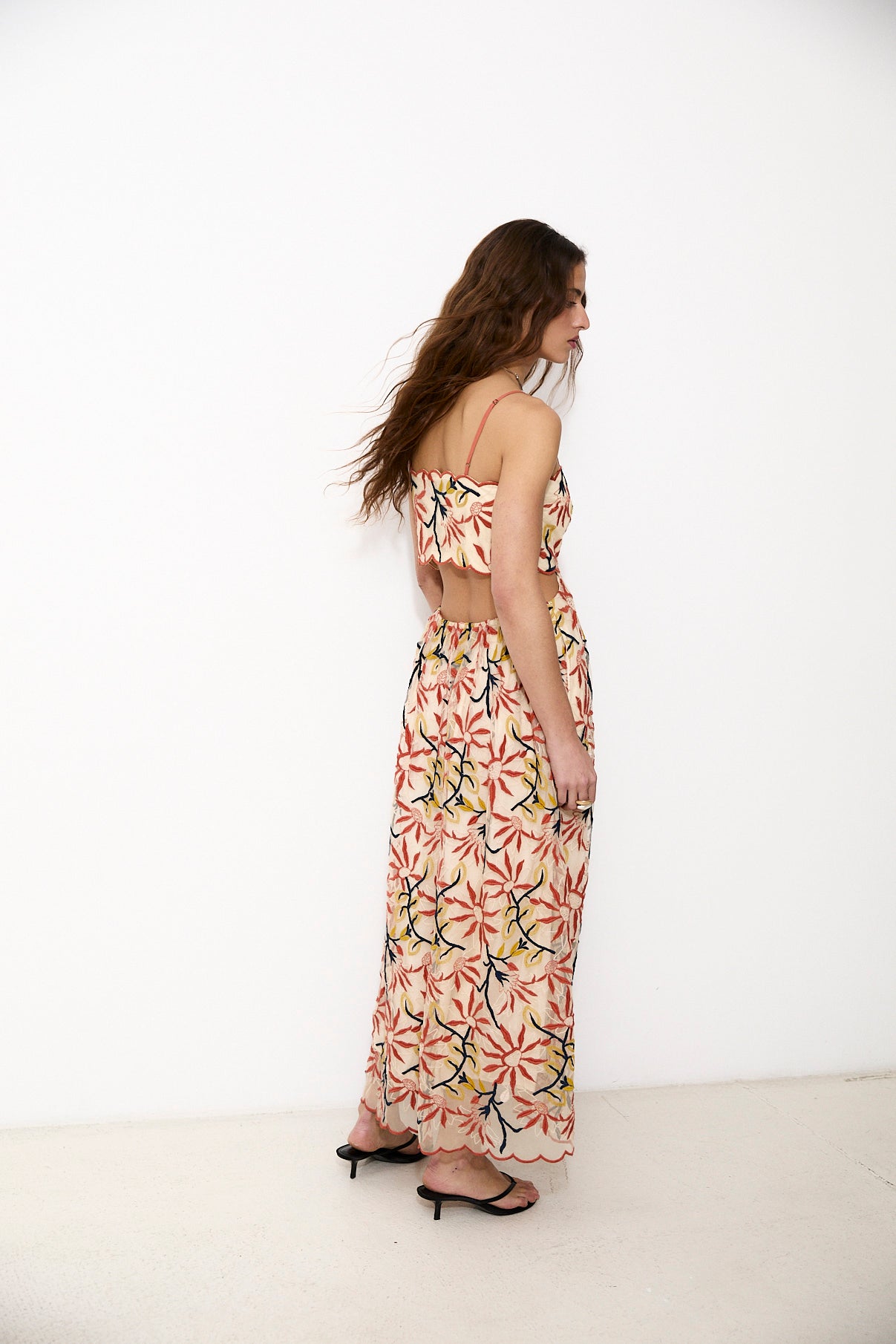 EMMA | Midi Dress with Artisanal Embroidery