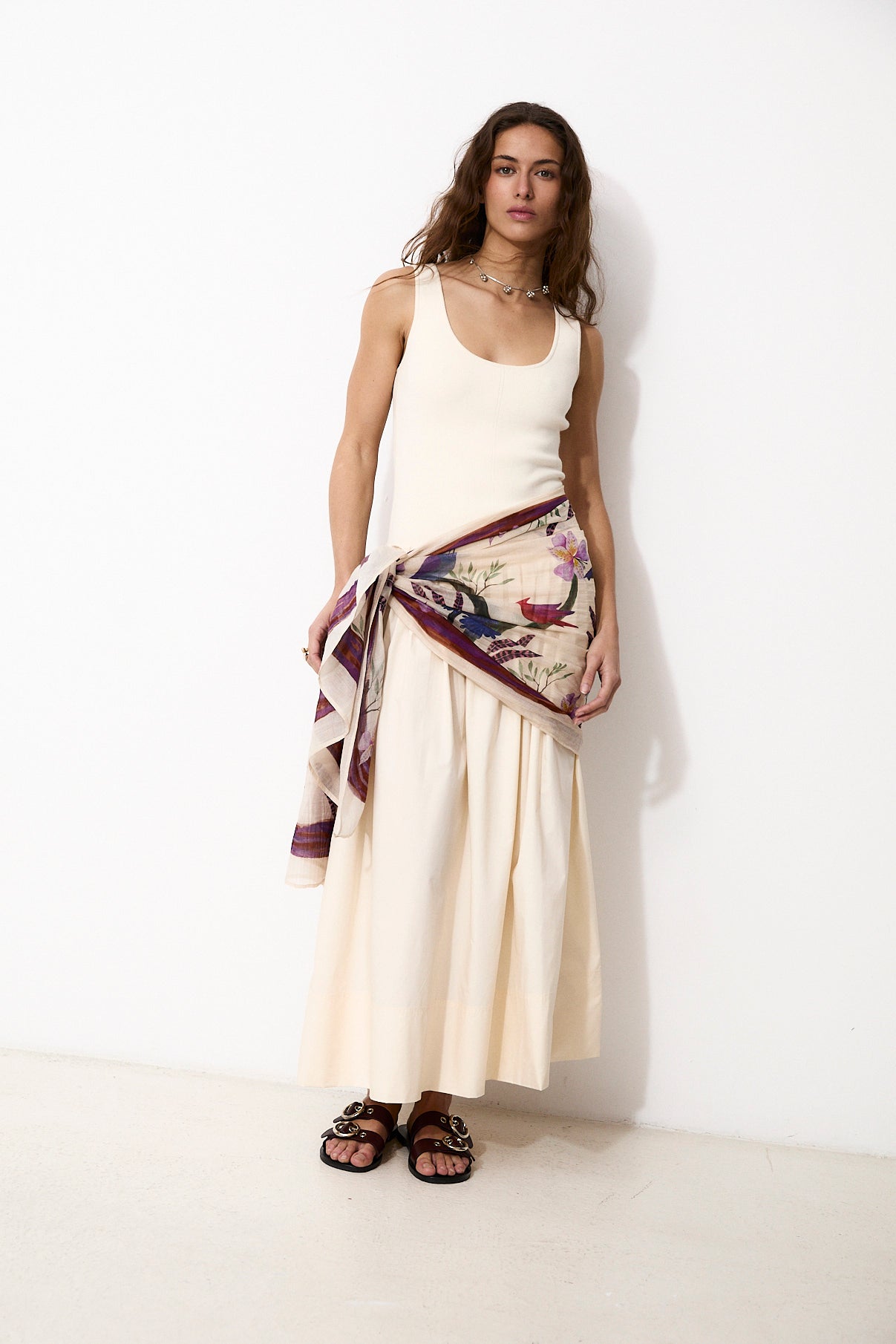 BLOOMFIGHT | Cotton and silk scarf