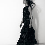 SAGEBRUSH | Black Printed Dress in Italian Fabric