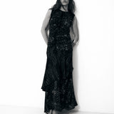 SAGEBRUSH | Black Printed Dress in Italian Fabric