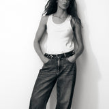 JAMIE | 100% Cotton Straight-leg Denim Trousers
