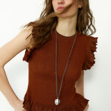 JOY | Brown Ribbed Knit Top