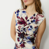 SAACHI | Purple Abstract Floral Maxi Dress