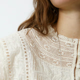 BRASTINA | White Embroidered Lace Blouse