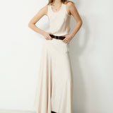 PLISSE | Falda fluida color crudo