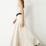 PLISSE | Falda fluida color crudo