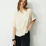 THYSSEN | Ecru Lightweight Cupro Blouse