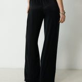 THYSSEN | Black Wide-Leg Trousers