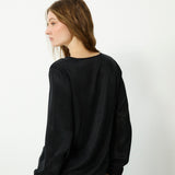 MAE | Black Draped Blouse