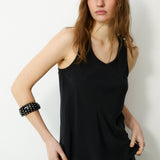 BERTA | Black Sleeveless Top
