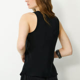 BERTA | Black Sleeveless Top