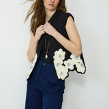 CRISTINA | Black Flower Cotton Vest
