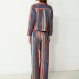 PALMI | Blue Striped Italian Cotton Jacket