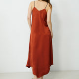 ELSIE | Paprika Asymmetric Midi Dress