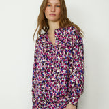 MARIETA | Magenta Abstract Floral Blouse