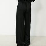 TIRSO | Soft Black Wide-Leg Trousers