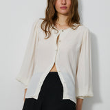 ALMA | Ecru Embroidered Blouse