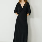 GINEVRA | Black Silk Maxi Dress