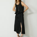 SEMA | Black Sleeveless Midi Dress