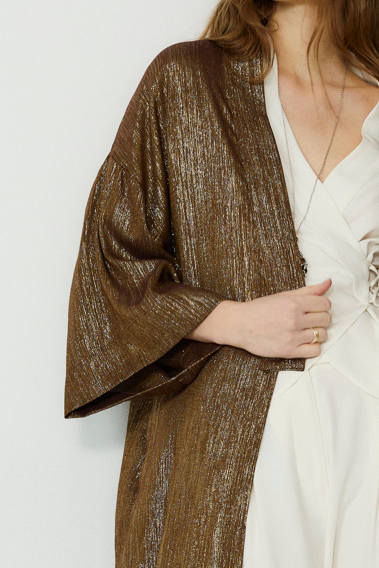 AURA | Bronze Metallic Sparkle Kimono MAKSU AURA | Bronze Metallic Sparkle Kimono MAKSU