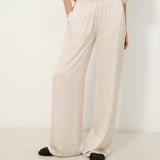 GIVERNY | Ecru Fluid Wide Leg Trousers