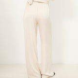 GIVERNY | Ecru Fluid Wide Leg Trousers