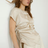 CORTAZAR | Ecru Asymmetric Hem Top