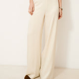 THYSSEN | Ecru Wide-Leg Trousers