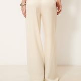 THYSSEN | Ecru Wide-Leg Trousers