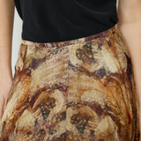 MARSIGLIA | Beige Multi Print Flared Skirt
