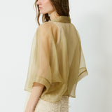 AMELIA | Beige Silk Short Kimono