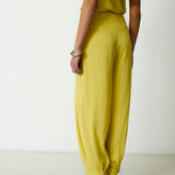 LEOPOLDA | 100% Silk Yellow Trousers