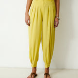 LEOPOLDA | 100% Silk Yellow Trousers