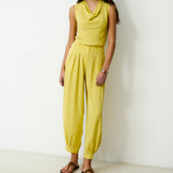 LEOPOLDA | 100% Silk Yellow Trousers