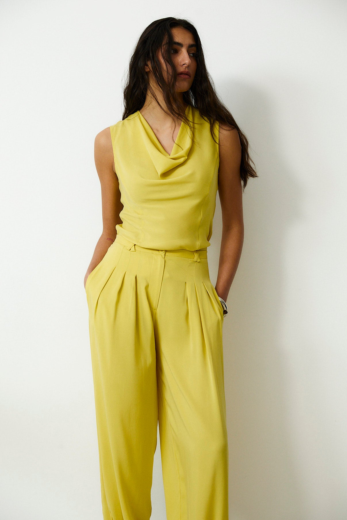 LEOPOLDA | 100% Silk Yellow Top