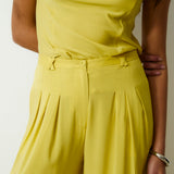 LEOPOLDA | 100% Silk Yellow Trousers