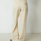 FRILLY | Ecru Italian Cotton Linen Trousers