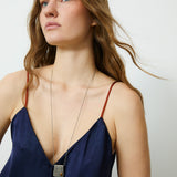 ELSIE | Navy Asymmetric Midi Dress