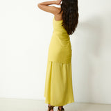 LEOPOLDA | 100% Silk Yellow Midi Dress