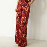 JOHANA | Red Floral Trousers