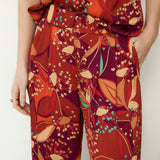 JOHANA | Red Floral Trousers