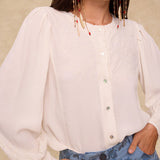 ALMA | Ecru Embroidered Blouse