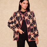 ESTRELLA | Black Printed Quilted Coat