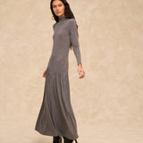 BOBY | Grey Jersey Midi Dress