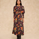 SCARLET | Multi Floral Cotton Midi Dress