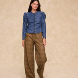 SIENNA | Indigo Blue Cotton Blouse