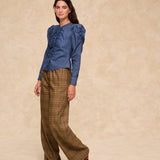 SIENNA | Indigo Blue Cotton Blouse