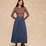 MARISSA | Rust Multi Print Jersey Top