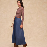 MARISSA | Rust Multi Print Jersey Top